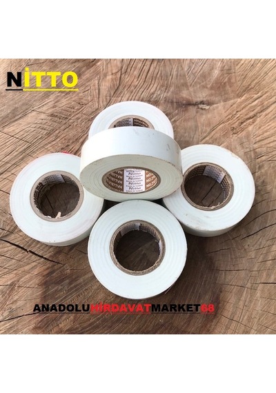 Nitto İzole Bandı Elektrik Bandı 40Mt Kanal Bant Beyaz Renk 10.Ad