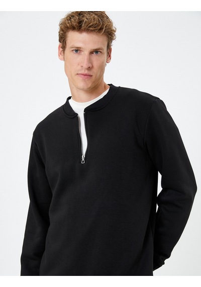 Koton Yarım Fermuarlı Sweatshirt Kolej Yaka Uzun Kollu Ribanalı Şardonlu Siyah 4wam70071mk Siyah Koton Yarım Fermuarlı Sweatshirt Kolej Yaka Uzun Kollu Ribanalı Şardonlu Siyah 4wam70071mk Siyah
