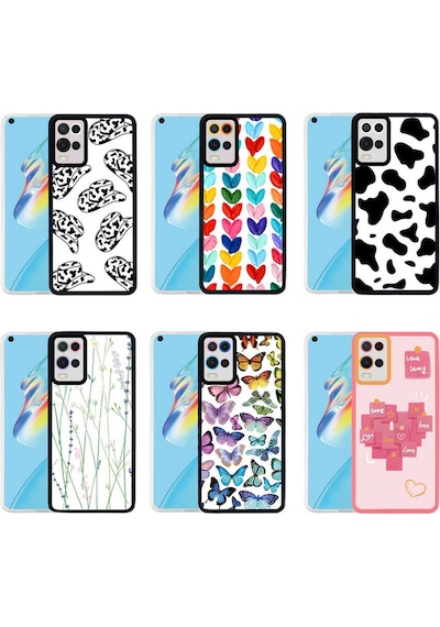 Oppo A54 4g Kılıf Zore M-fit Desenli Kapak Heart No6