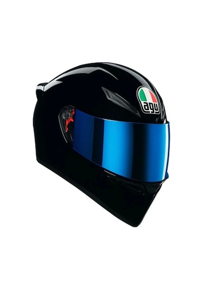 Agv K1 S Mono Black Mavi Vizör Kask Parlak Siyah