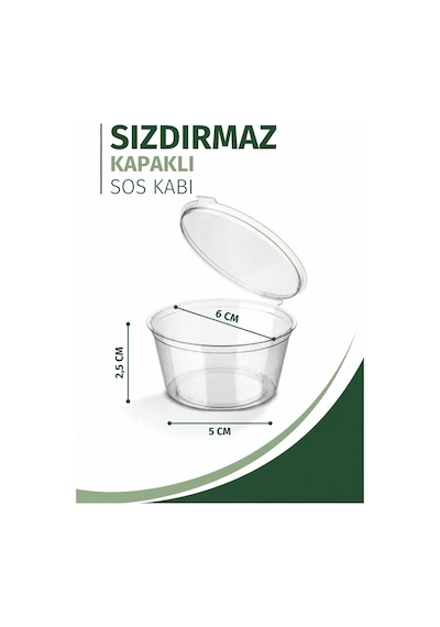 100 Adet 60 Ml Sızdırmaz Mini Saklama Kabı Sosluk Buzluk Kabı Mıt1366 Şeffaf