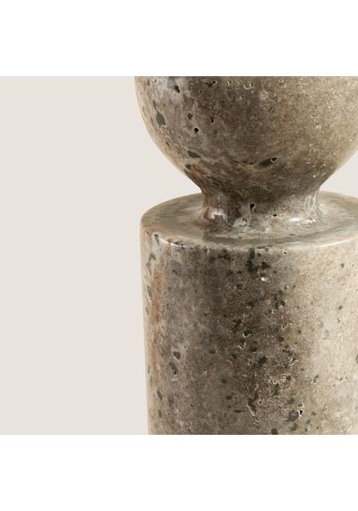 Silver Travertine Aura Orta Mumluk Natural