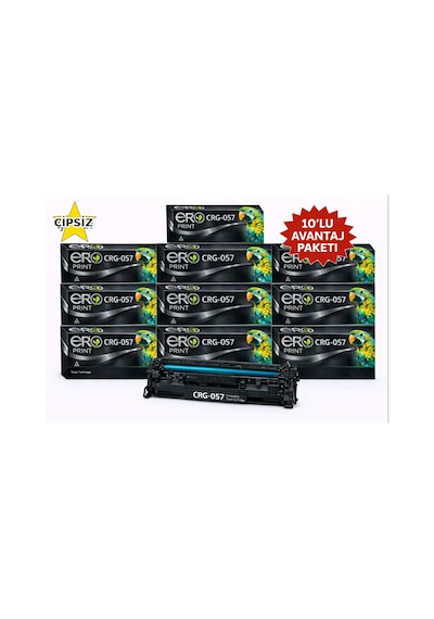 Crg-057 / Canon Lbp-233dw Çipsiz Uyumlu Toner 10'lu  Paket