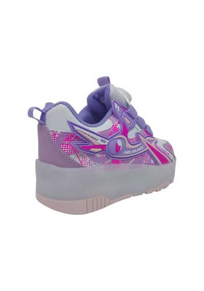 Zerhan Free Balance 250 Kız Çocuk Işıklı Patenli Tekerlekli Sneaker Spor Lila