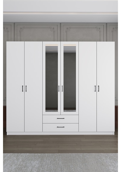 Yatak Odası Takımı 5 Parça %100 Mdf Gardırop Şifonyer Makyaj Masası Komodin Ytk01