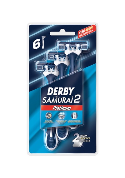 Derby Samurai Platinum 2 Blister 6'lı - 7 Adet Tarı