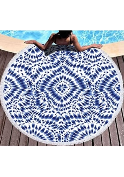 Yuvarlak Plaj Havlu 150cm Desenli