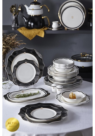 Neva N3246 Marble Plus Romantik 28 Parça 6 Kişilik Yemek Takımı