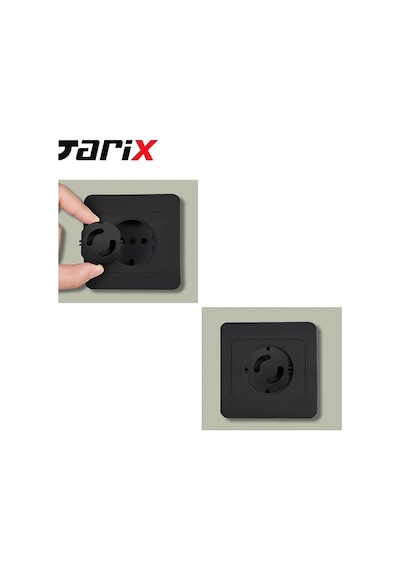 Tarix Priz Kapağı ,priz Koruyucu ,çocuk Güvenliği Priz Koruma Kapağı 10 Adet - Siyah Set