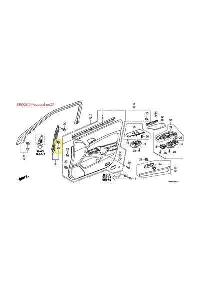 Honda Nissan Mazda Klips 90662Sb2003 62698-V7000 HSK0134
