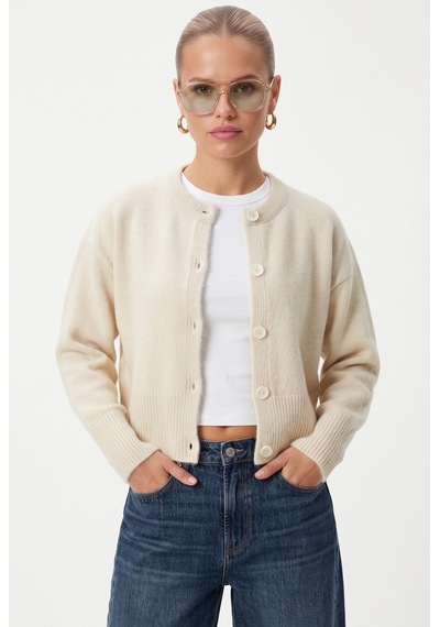 Ritnice Kadın New Keep Yan Yırtmaçlı Yumuşak Dokulu Koyu Taş Basic Triko Hırka Ritnice Kadın New Keep Yan Yırtmaçlı Yumuşak Dokulu Koyu Taş Basic Triko Hırka