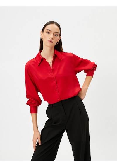 Koton Saten Gömlek Düğmeli Uzun Kollu Manşet Yaka Regular Fit Kırmızı 4wak60298pw 4WAK60298PW401 Kırmızı Koton Saten Gömlek Düğmeli Uzun Kollu Manşet Yaka Regular Fit Kırmızı 4wak60298pw 4WAK60298PW401 Kırmızı