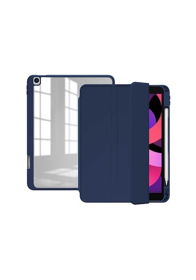 Apple Uyumlu iPad 8. Nesil 10.2 Kılıf Kalem Bölmeli Şeffaf Case A2270 A2
