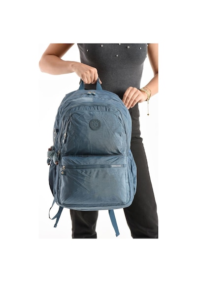 Baginn Unisex Kadın Sırt Çantası Gümlük Kullanıma Uygun Büyük Boy Seyahat Çantası 43 30 Cm Okul Çantası Mavi