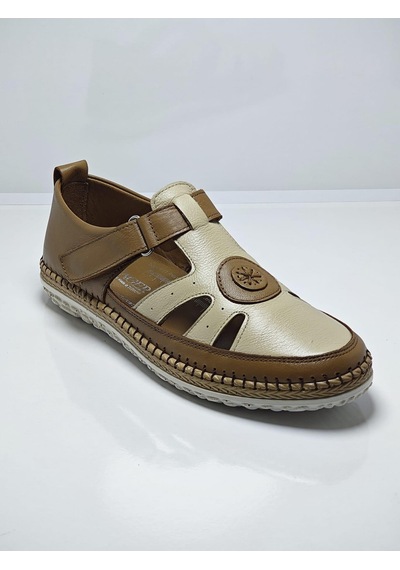 Voyager Z520 Taba Kadın Günlük Deri Comfort Sandalet Taba