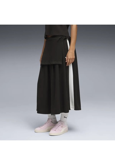 Puma T7 Midi Pleated Skirt Siyah Kadın Etek