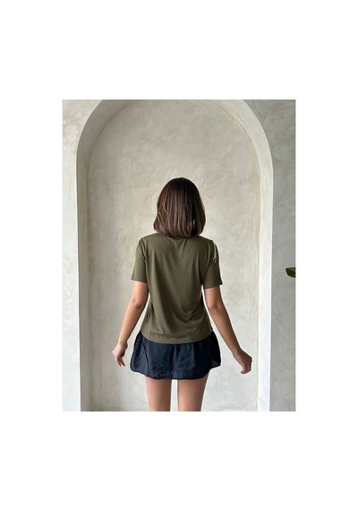 Verymoda Çoban Dikişli Tişört D2629 Haki