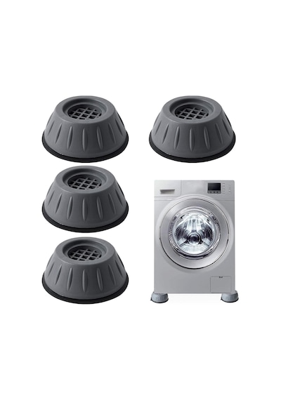 Mainshop Titreşim Engelleyici Çamaşır Makinesi , Buz Dolabı , Titreşim Engelleyici 4 Lü Set M-541 Gri