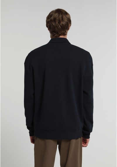Colin's Colins Relaxed Fit Polo Yaka Düz Erkek Lacivert Sweatshirt Cl1082016 Q1.v2 Nav