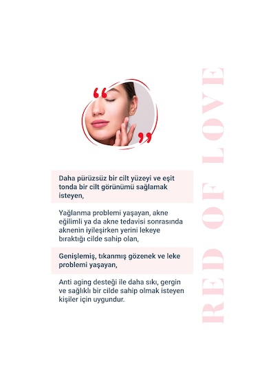 She Vec Red Of Love Bariyer Onarımı ve Güçlü Koruma Sağlayan Resurfacing Peeling Losyon 30 ML