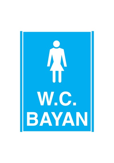 W.c. Uyarı Tabelası - 70x100 Foreks - Wt7