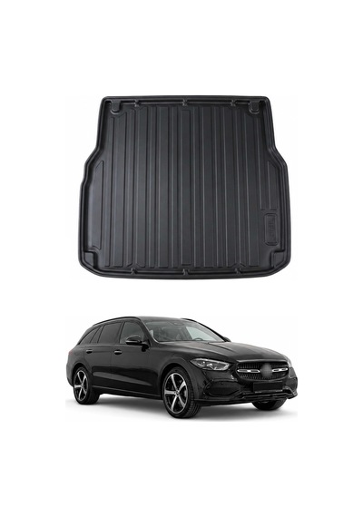 Mercedes C Serisi W206 Kombi - Station Wagon 2021+ Uyumlu Araca Özel Kauçuk Bagaj Havuzu Siyah