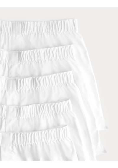 Marks & Spencer 5'li Saf Pamuklu Boxer T14003516 Beyaz