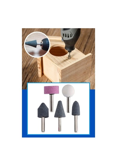 Kalıp Taşlama Makinası Aksesuarı 5 Parça Vız Vız Kalıpçı Taşlama Seti Mini Taş Zımpara Matkap Ucu Seti Mini Çapak Alma Oyma Şekil Verme Ahşap Metal Kalıpçı Seti Gravür Oyma Seti