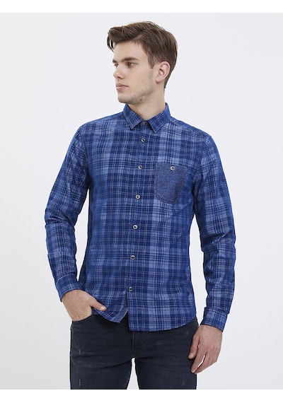 LOFT Slim Fit Erkek Gömlek U.kol Lf2021475 Q1.v1 İndigo