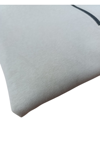 Yarım Fermuar Sweatshirt Bej