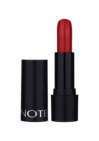 Note Cosmetics Deep Impact Lipstick 13 Impressive Red Kremsi Dokulu Yarı Parlak Ruj, Kırmızı Diğer