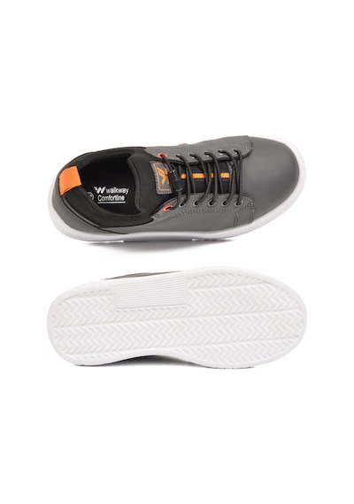 Walkway Füme Lastik Bağcıklı Comfort Rahat Tabanlı Erkek Çocuk Sneaker Balase F
