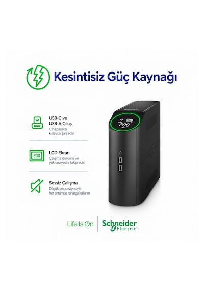 Apc Back-ups Pro Bgm2200b-gr 2200va 1320w Saf Sinüs Line Interactive Ups 4 Schuko + 2 Iec