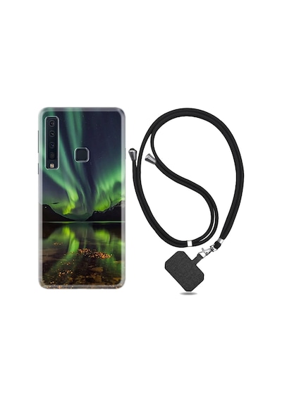 Samsung Uyumlu Galaxy A9 2018 Kılıf Ipli Askılı Kuzey Işıkları 1327