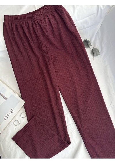Intive Cool Comfort Waffle Kumaş Pamuklu Nefes Alabilir Basic Yazlık Jogger Pantolon Cepsiz Bordo Intive Cool Comfort Waffle Kumaş Pamuklu Nefes Alabilir Basic Yazlık Jogger Pantolon Cepsiz Bordo