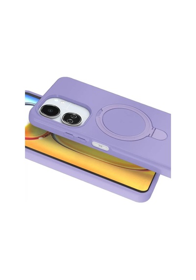 Newface Xiaomi Redmi 13c Regal Magsafe Standlı Kapak - Lila