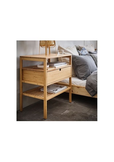 Ikea Nordkısa Komodin, Bambu, 60x40 Cm Ikea Nordkısa Komodin, Bambu, 60x40 Cm