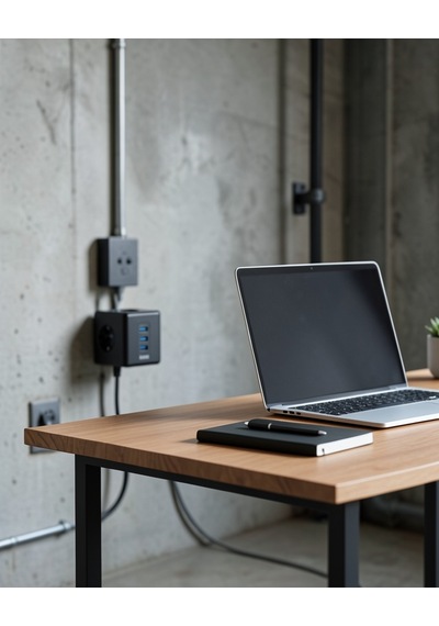 Akım Korumalı Küp Priz 3 Priz 3 Usb 0