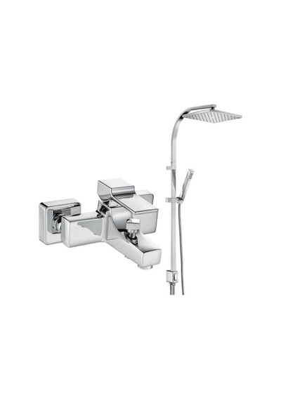 Eca Caro 424 Banyo Bataryası + Tiera Kolonlu 012 Tepe Duş Seti 2'li Krom Eca Caro 424 Banyo Bataryası + Tiera Kolonlu 012 Tepe Duş Seti 2'li Krom