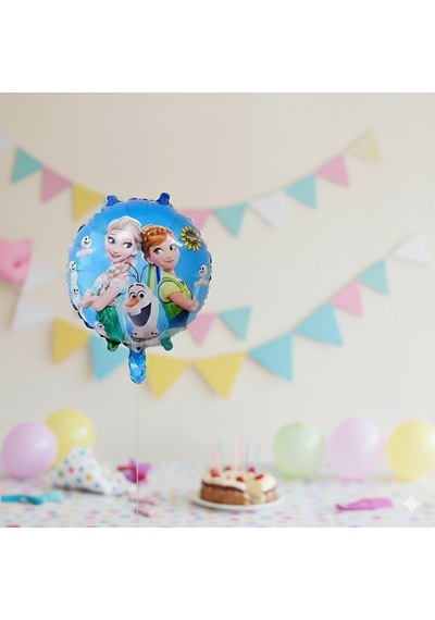 145 Cm Frozen Elsa Anna Olaf Folyo Balon 18 İnç - Doğum Günü Parti Dekorasyon Balonu Çok Renkli