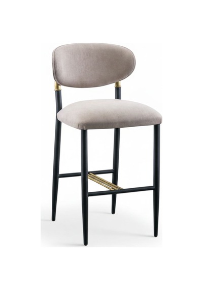 Elegance Kolçaksız Metal Bar Sandalyesi Siyah