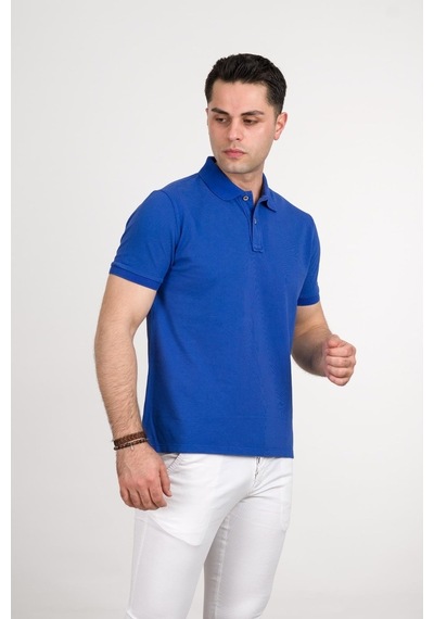 Taş Yıkama Regular Fit Lacost Kumaş Polo Yaka Pamuklu Erkek T-Shi