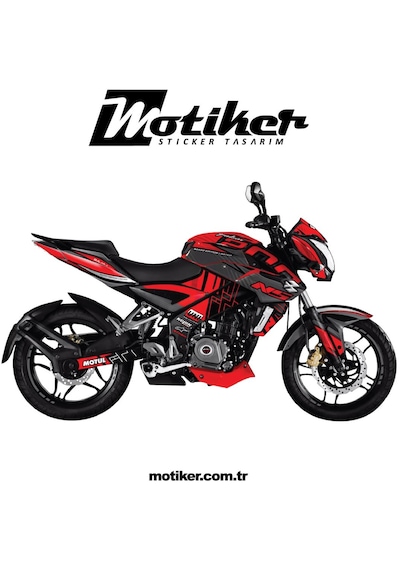 Bajaj Pulsar Ns200 - Unı Design Takım Parça Sticker Kaplama Modeli Mavi Renk