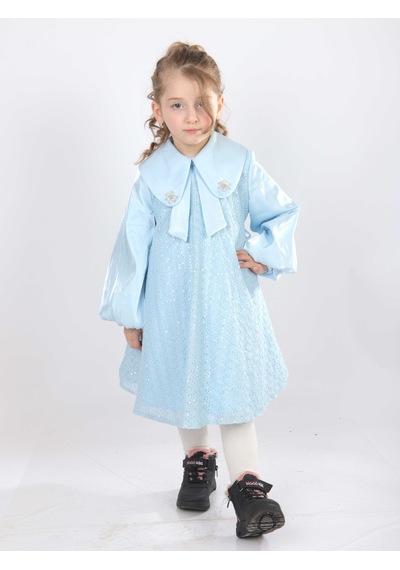 Xo Kids Kız Çocuk Elbise 2-6 Yaş 26471 MAvi