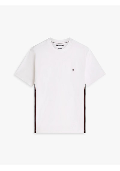 Tommy Hilfiger Mw0mw42393ybr Global Stripe Erkek Tişört Beyaz