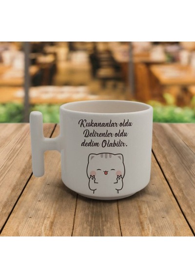 T Kulp Nescafe Fincanı Kıskananlar Oldu Delirenler Oldu Dedim Olabilir Baskılı Beyaz