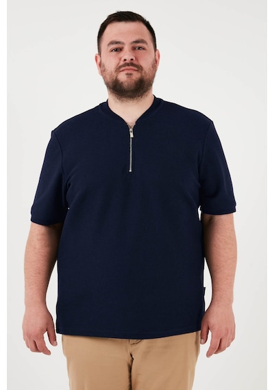 Buratti Büyük Beden Pamuklu Regular Fit Erkek T Shirt 5902653B Lacivert