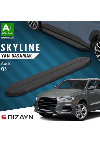 S-dizayn Audi Q3 8u Skyline Siyah Yan Basamak 173 Cm 2011-2018 A+ Kalite