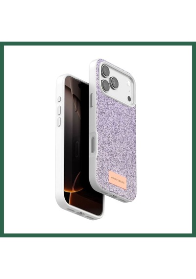 Bezos Onegif İphone 17 Pro Uyumlu Bright Simli Kapak - Lila Bzs01