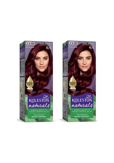 Hubrendy Tedarik Naturals Saç Boyası Kızıl Viyole 4/6 2x Paket